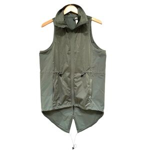 🌈 6/$60 Adidas Zip Up Wind Breaker Vest Tunic Sage Green Size Medium Pockets